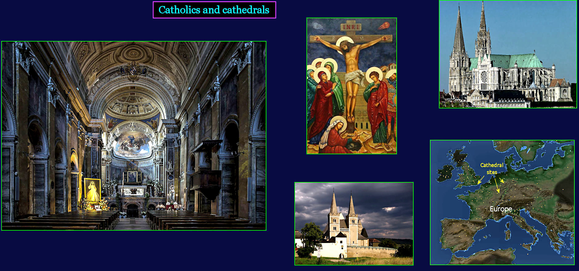 Medieval Cathedrals, 1500 map